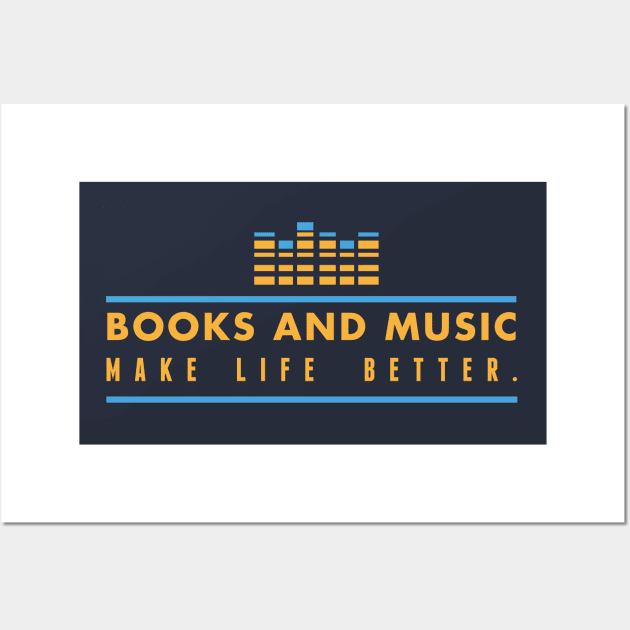 Books and music (yellow) Wall Art by nektarinchen